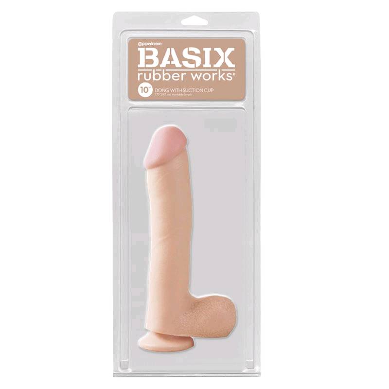 MASTURBADOR BASIX 10″ DONG WITH SUCTION CUP PIEL