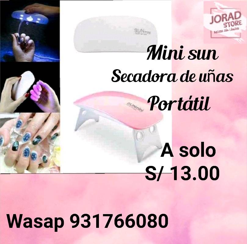 Mini sun secadora de uñas acrílicas y gel en Lima