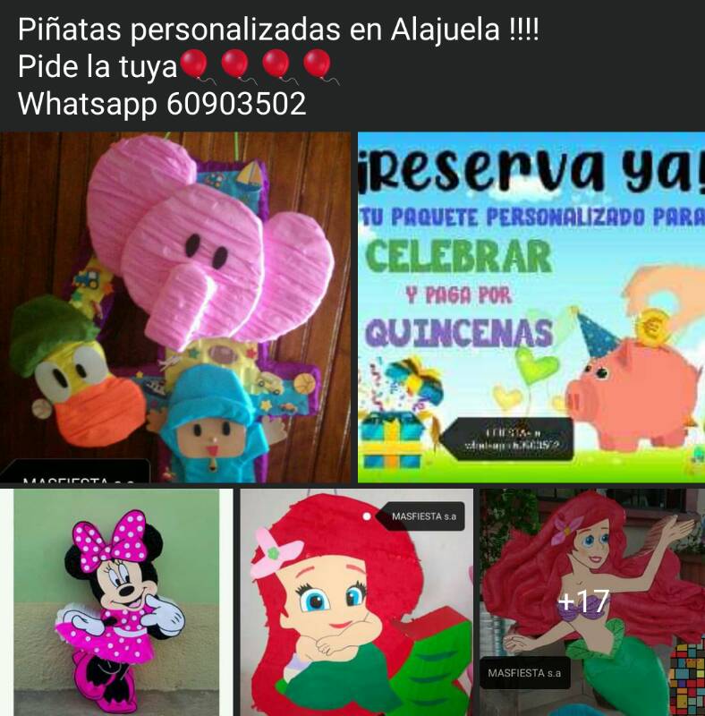Relleno para piñata en Alajuela