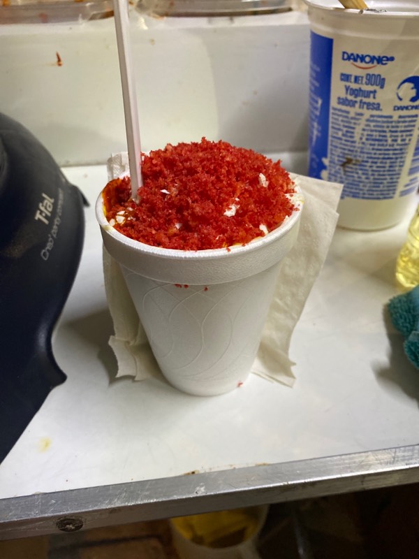 Elote en vaso en Monterrey