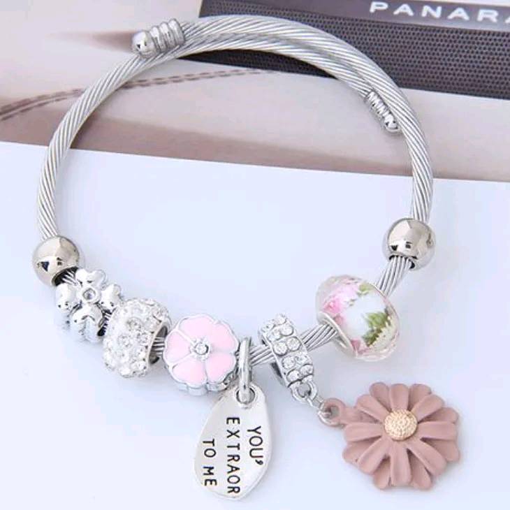 pulsera tipo pandora acero