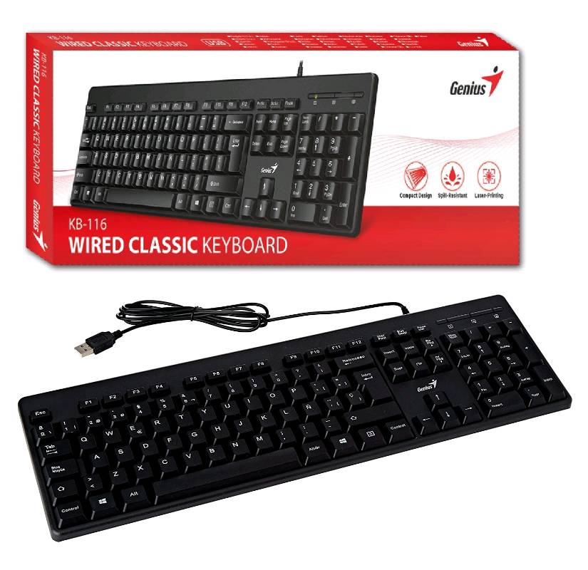 Teclado USB black KB-116 Genius