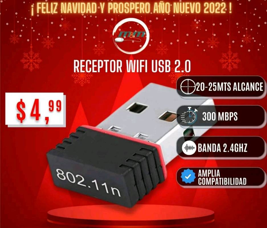 RECEPTOR WIFI USB 2.0 en Caracas
