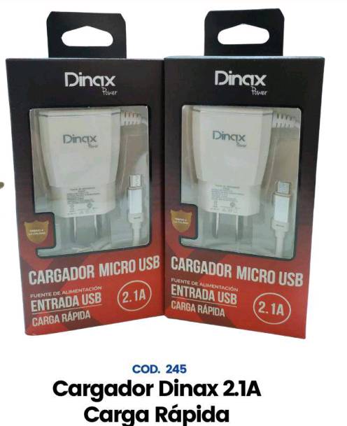CARGADOR 220V 1A MICRO USB DINAX CABLE