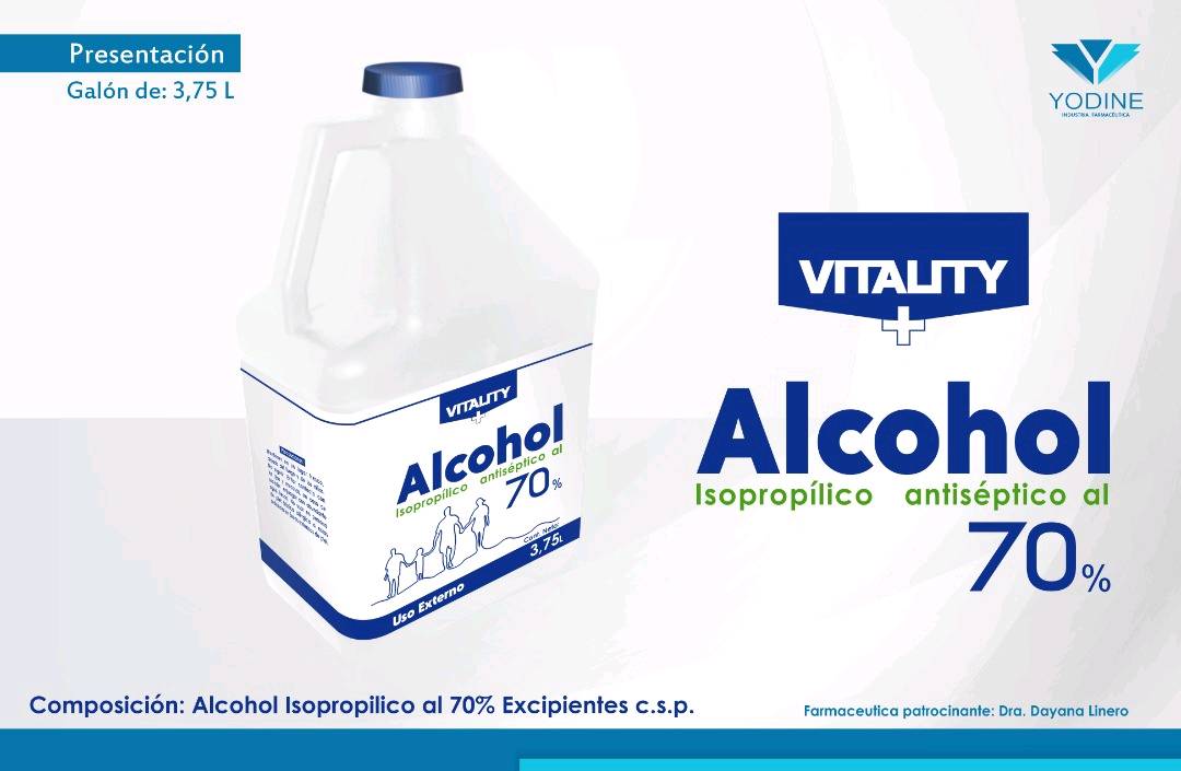 Alcohol Isopropilico Antiseptico 70% - Galón - Vitality