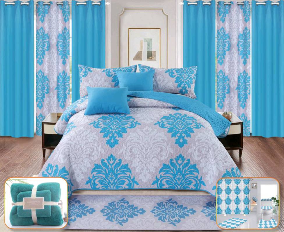 HENGWEI - Juego de edredones tamaño Queen, colcha para camas Queen, colcha  con patrón floral (90 x 92 pulgadas) con 2 fundas de almohada (20 x 26
