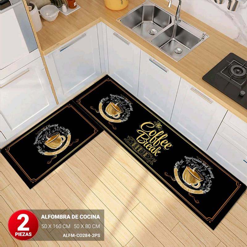 Alfombra de cocina impermeable Alfombra de piso Alfombra acolchada fatiga  Gris 2 Piezas Sunnimix Alfombra de cocina