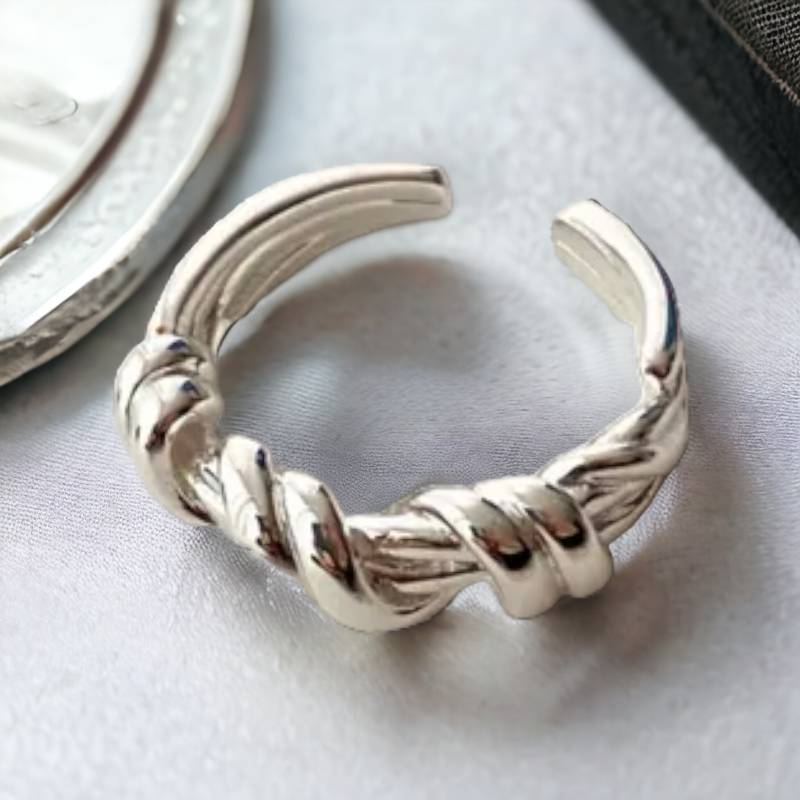 Anillo Knot plata