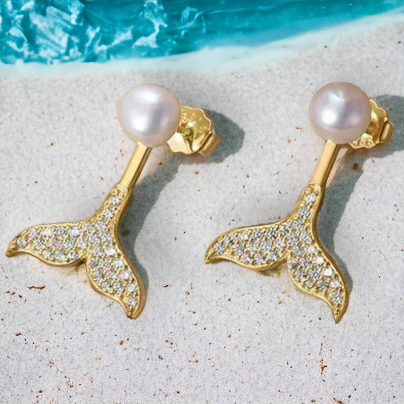 Aretes Cola de Ballena (oro)