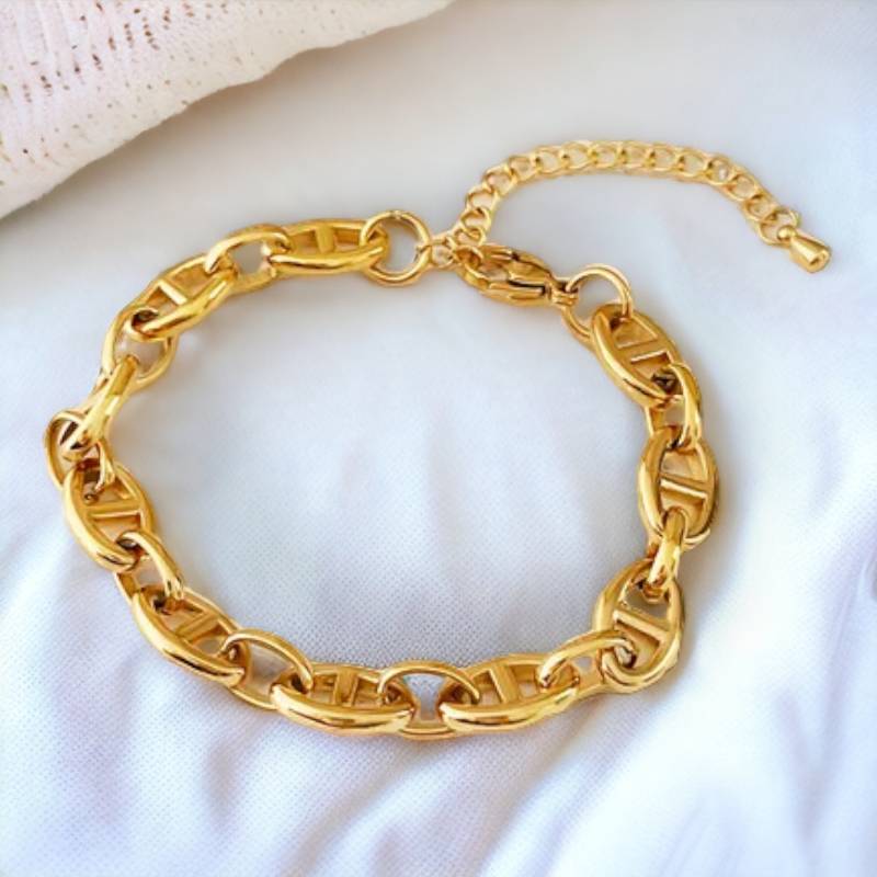 Pulsera cadena ADN (oro)