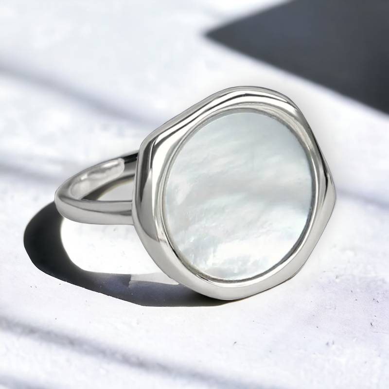Anillo Placa de Circonia (plata)