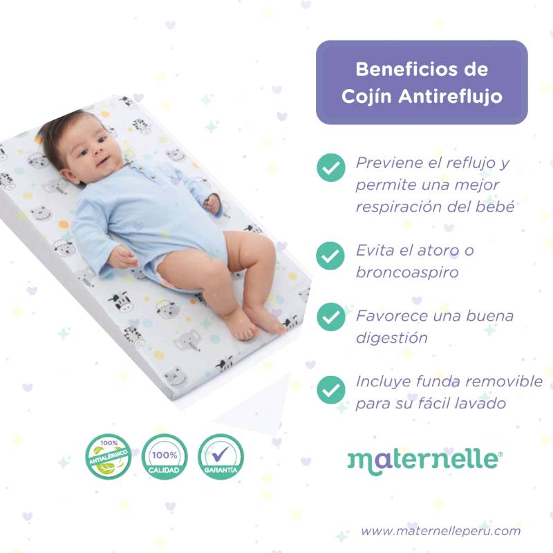 Cojín Antireflujo Para Bebe Maternelle Rosado Vintage