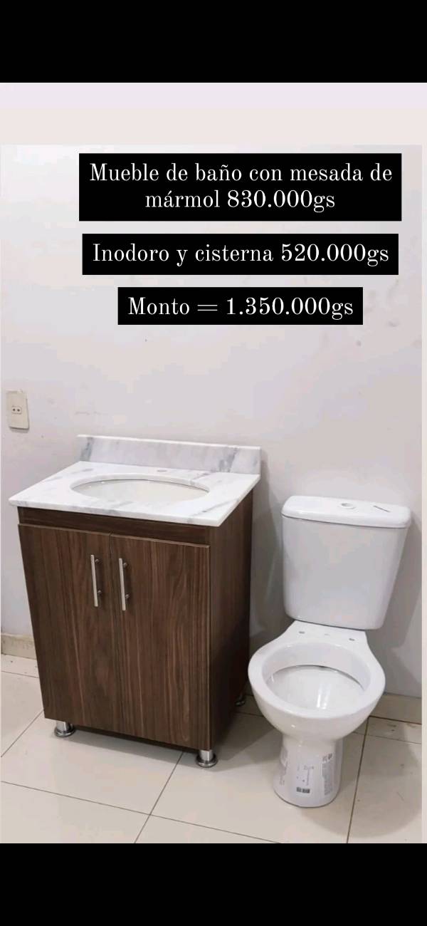 Combo muebles de baño más Inodoro y cisterna baja