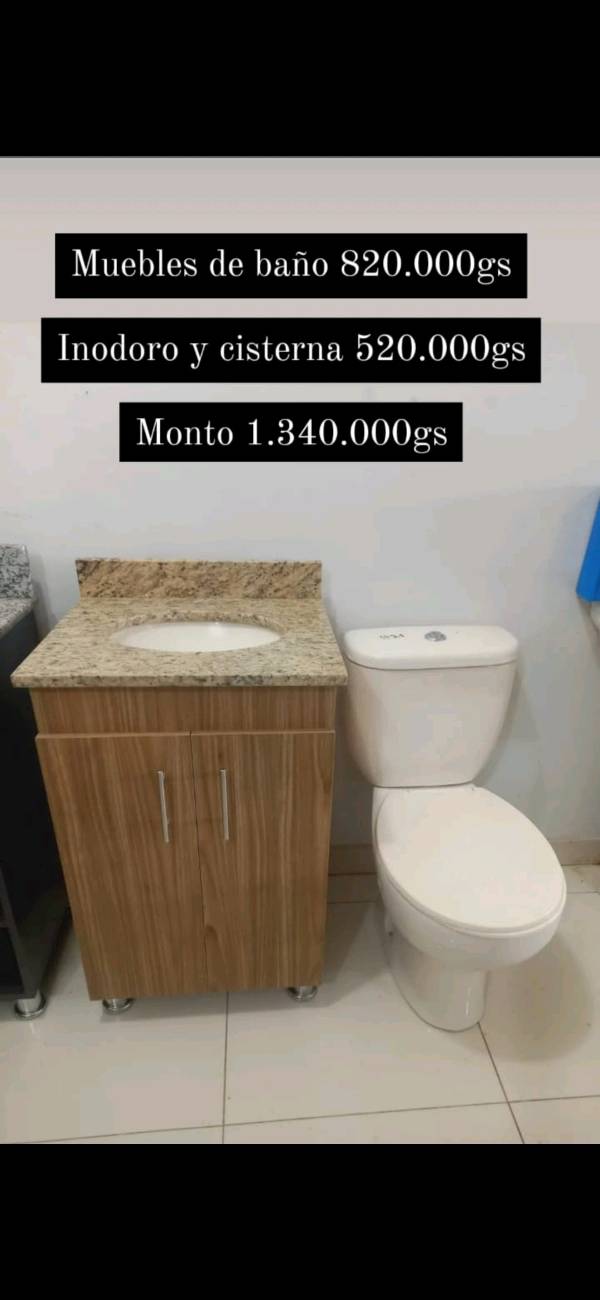 Combo muebles de baño más Inodoro y cisterna baja 