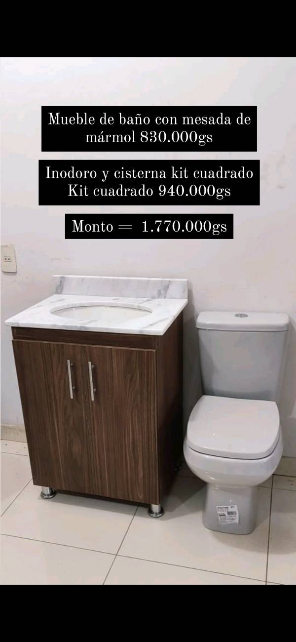 Combo muebles de baño más Inodoro y cisterna baja 