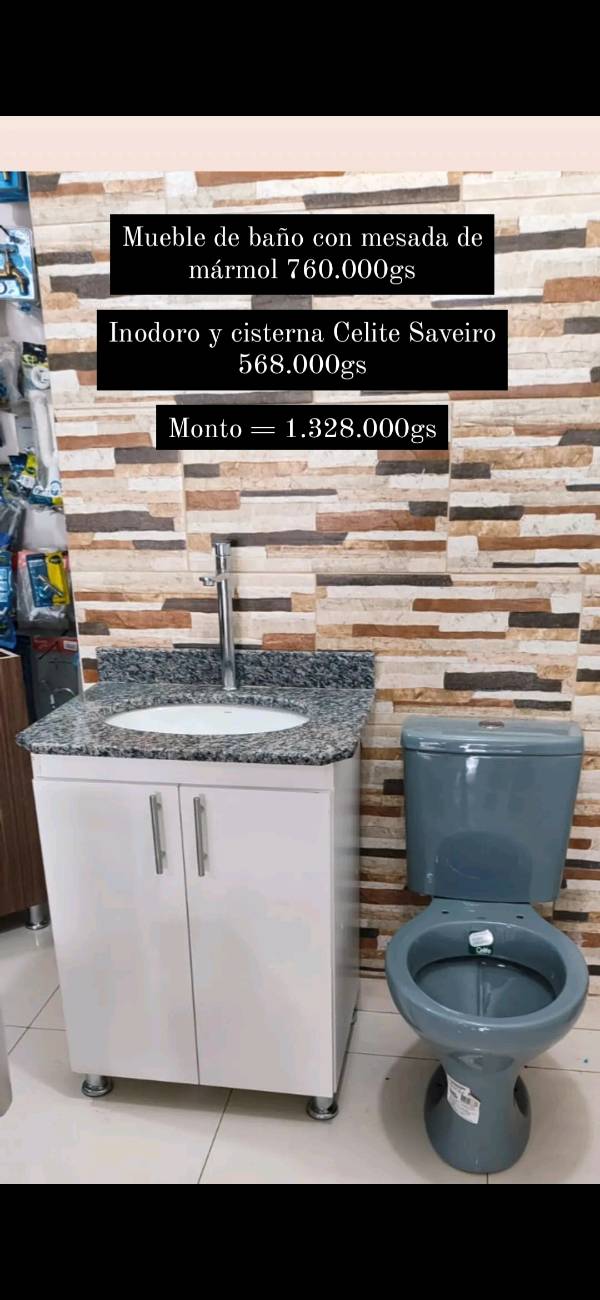 Combo muebles de baño más Inodoro y cisterna baja 