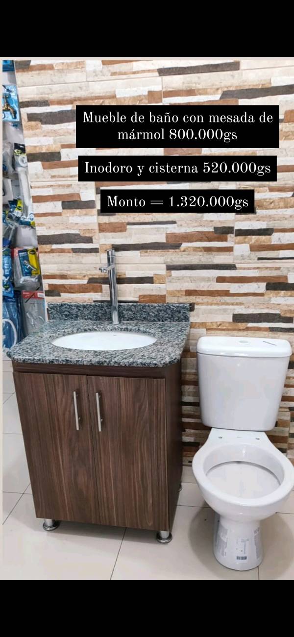 Combo muebles de baño más Inodoro y cisterna baja 