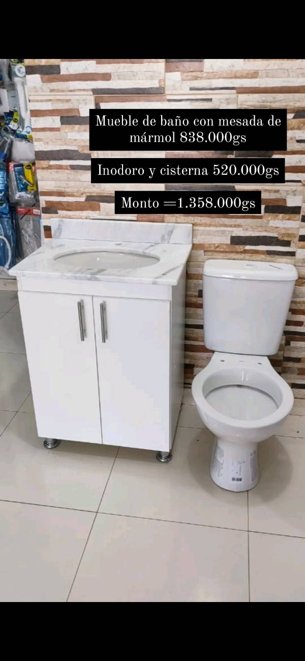 Combo muebles de baño más Inodoro y cisterna 