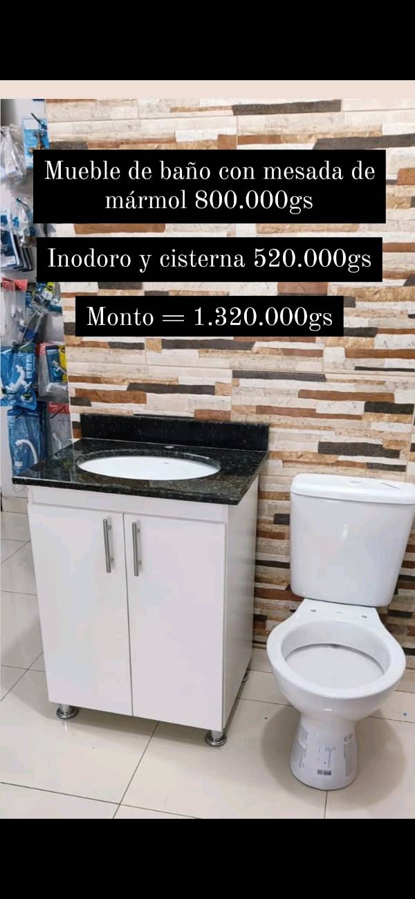 Combo muebles de baño más Inodoro y cisterna baja 