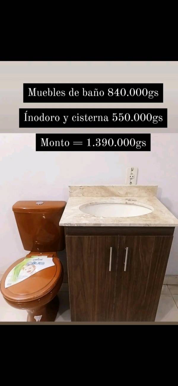 Combo muebles de baño más Inodoro y cisterna baja 