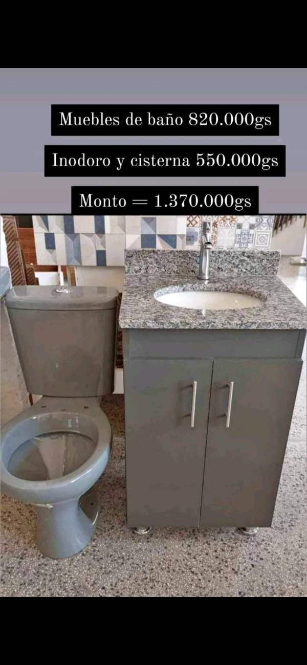 Combo muebles de baño más Inodoro y cisterna baja 