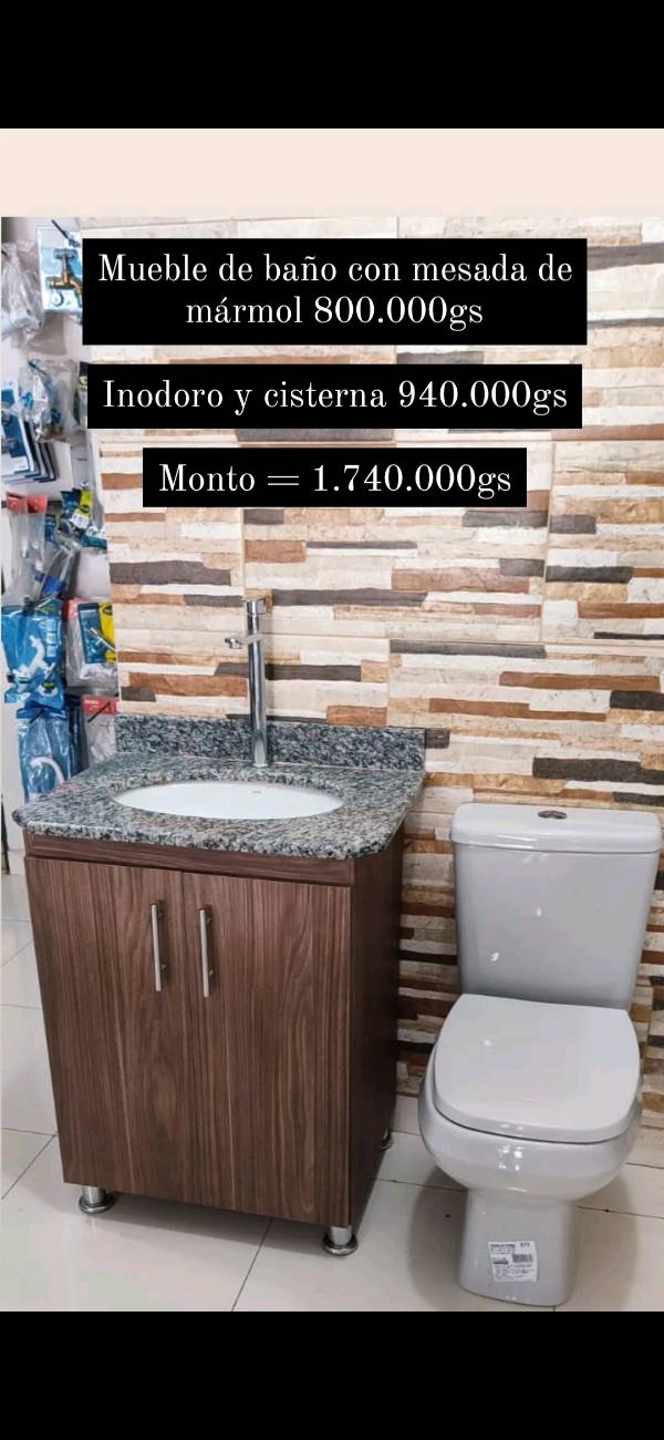 Combo muebles de baño más Inodoro y cisterna baja 