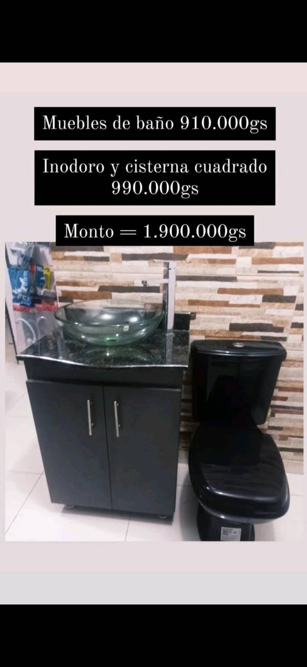 Combo muebles de baño más Inodoro y cisterna baja 