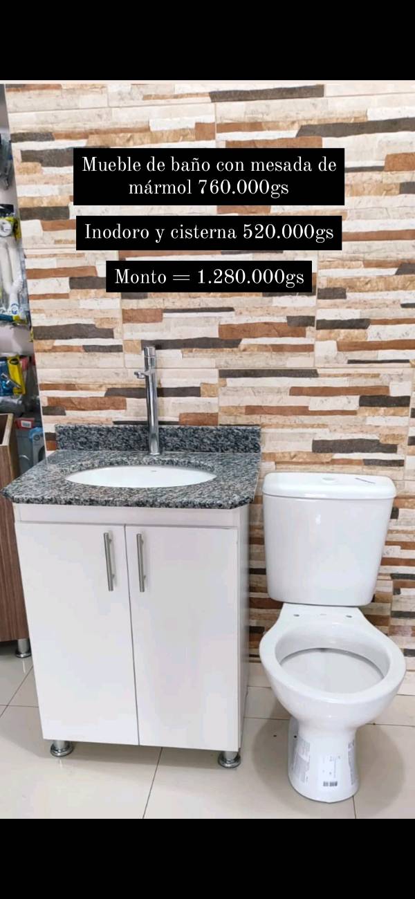 Combo muebles de baño más Inodoro y cisterna baja 