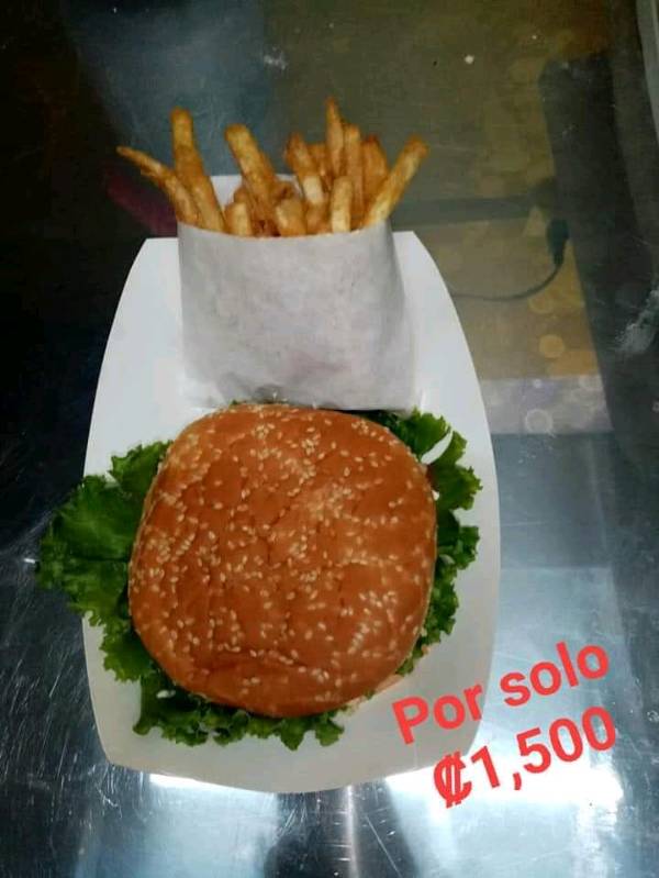 Hamburguesa con papas!! 