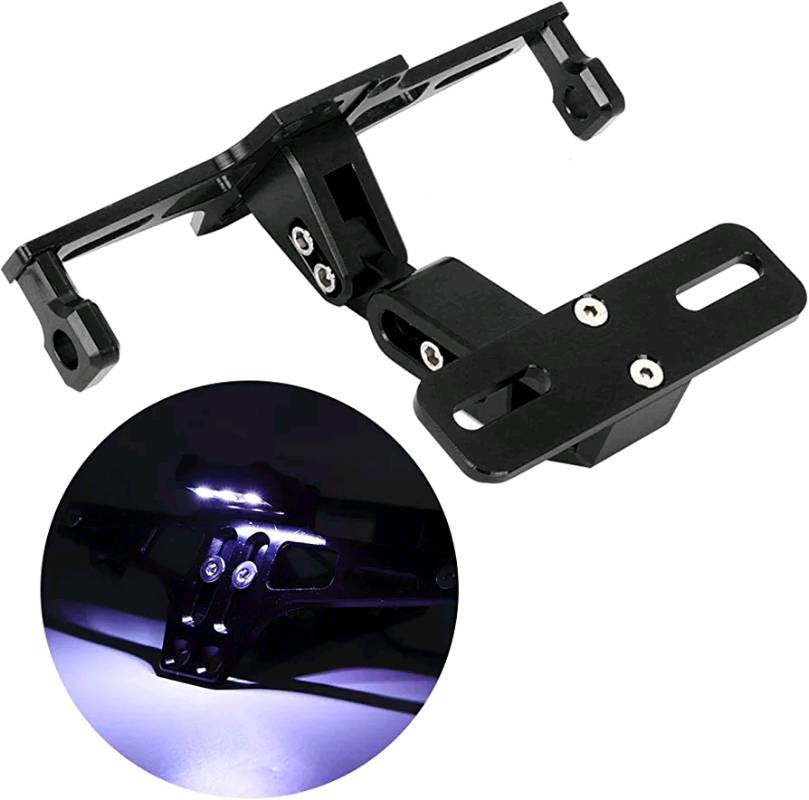 PORTA PLACAS RETRACTIL CON LUZ 