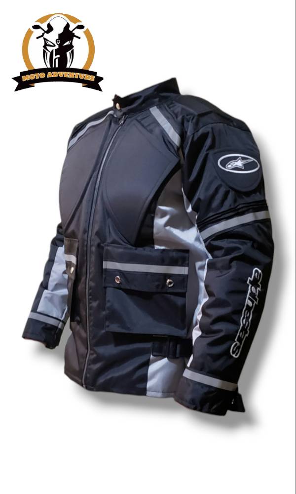 CHAQUETA PARA RUTA NEGRO/PLOMO