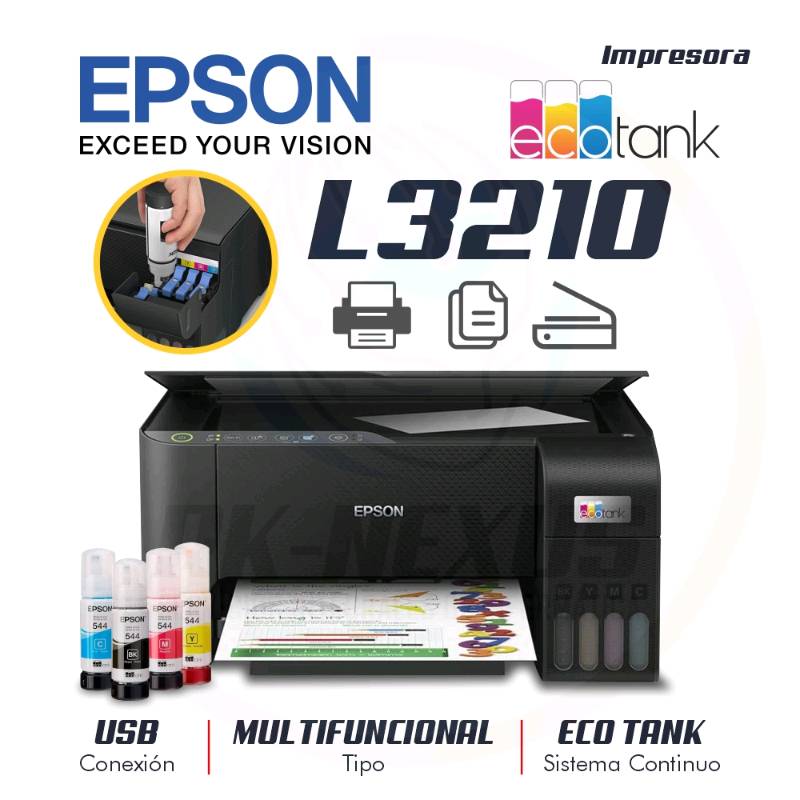 IMPRESORA EPSON MULTIFUNCIONAL ECOTANK L3210 / USB