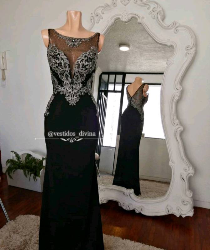 VESTIDOS V1010L NEGRO L