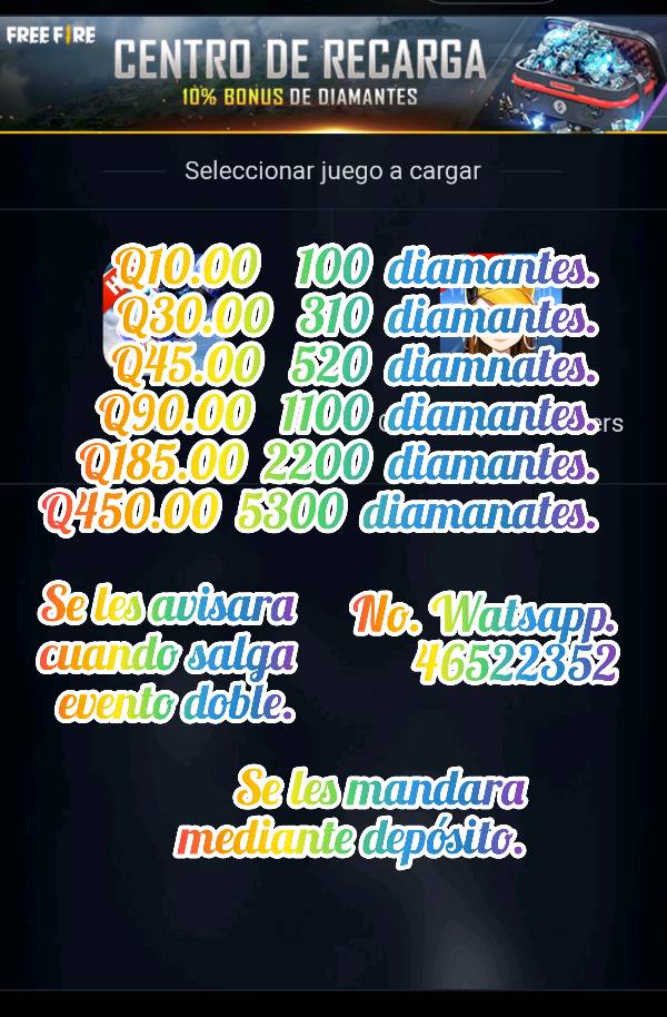 Free Fire: 2.200 Diamantes [Recarga]