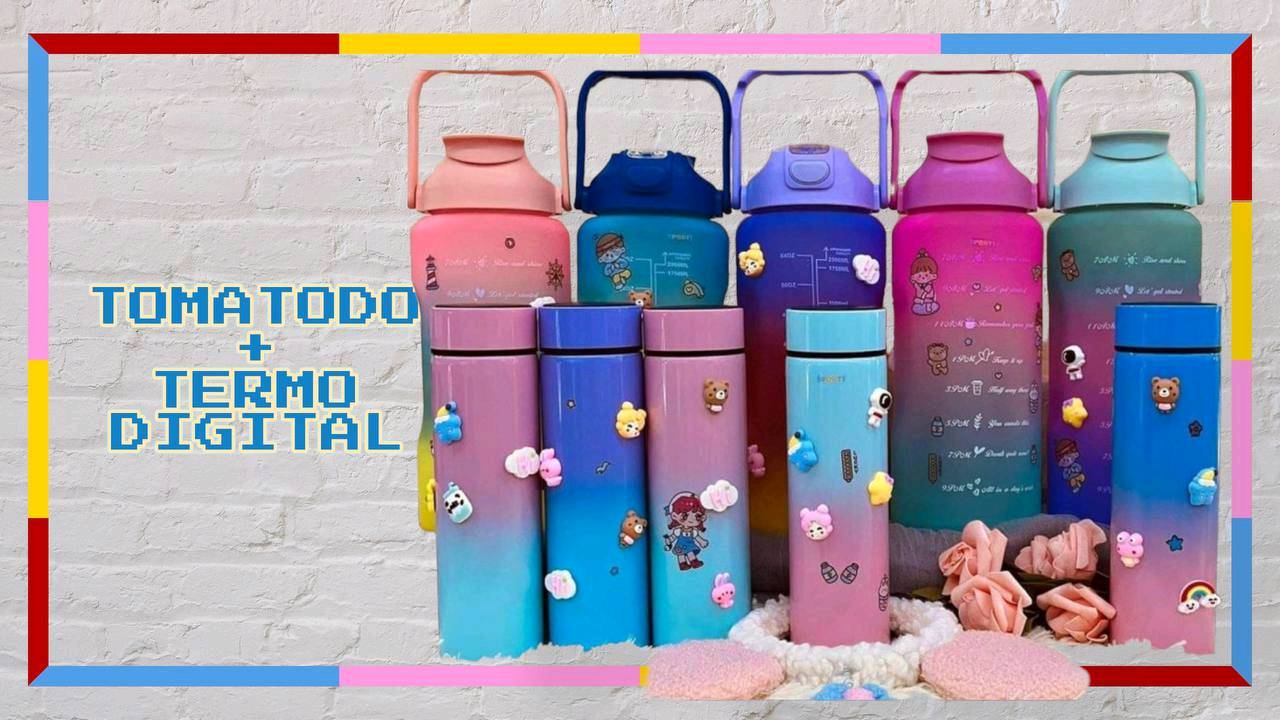 Tomatodo Motivacional Botella 2000ml + Sticker, Gym, Fitness - Tvcorner