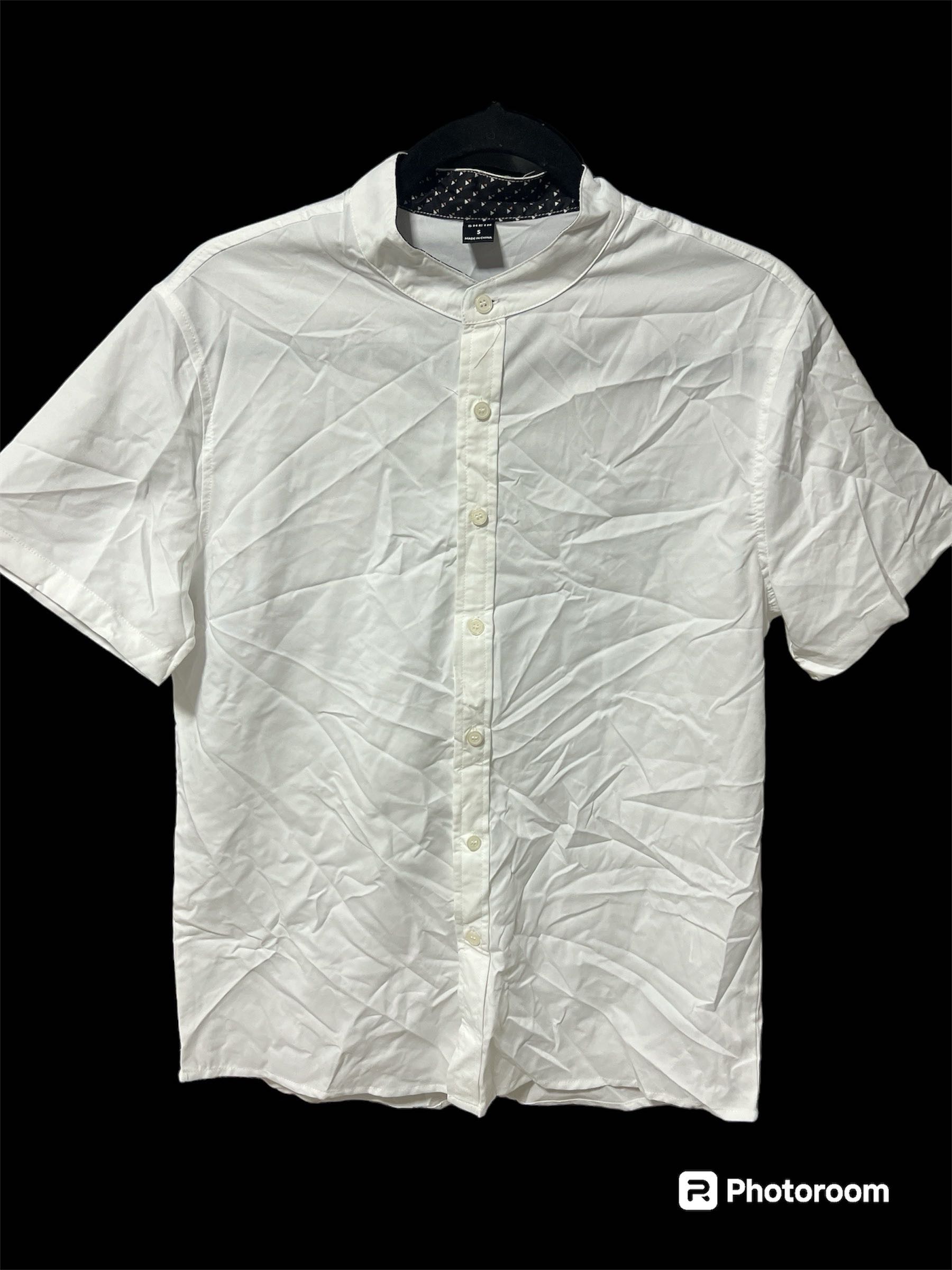 Camisa manga corta cuello redondo 