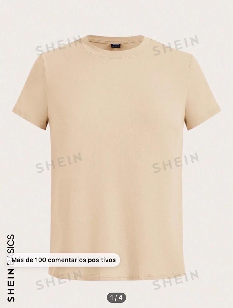 Franela básica unicolor beige