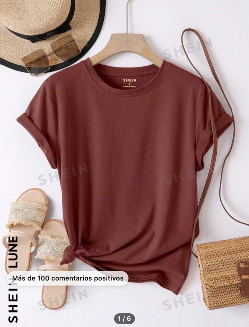 Franela básica unicolor marron
