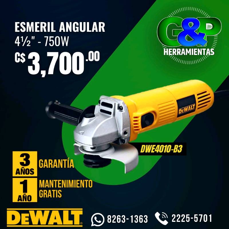 Esmeril Amoladora Dewalt DWE4010 750W 4 1/2