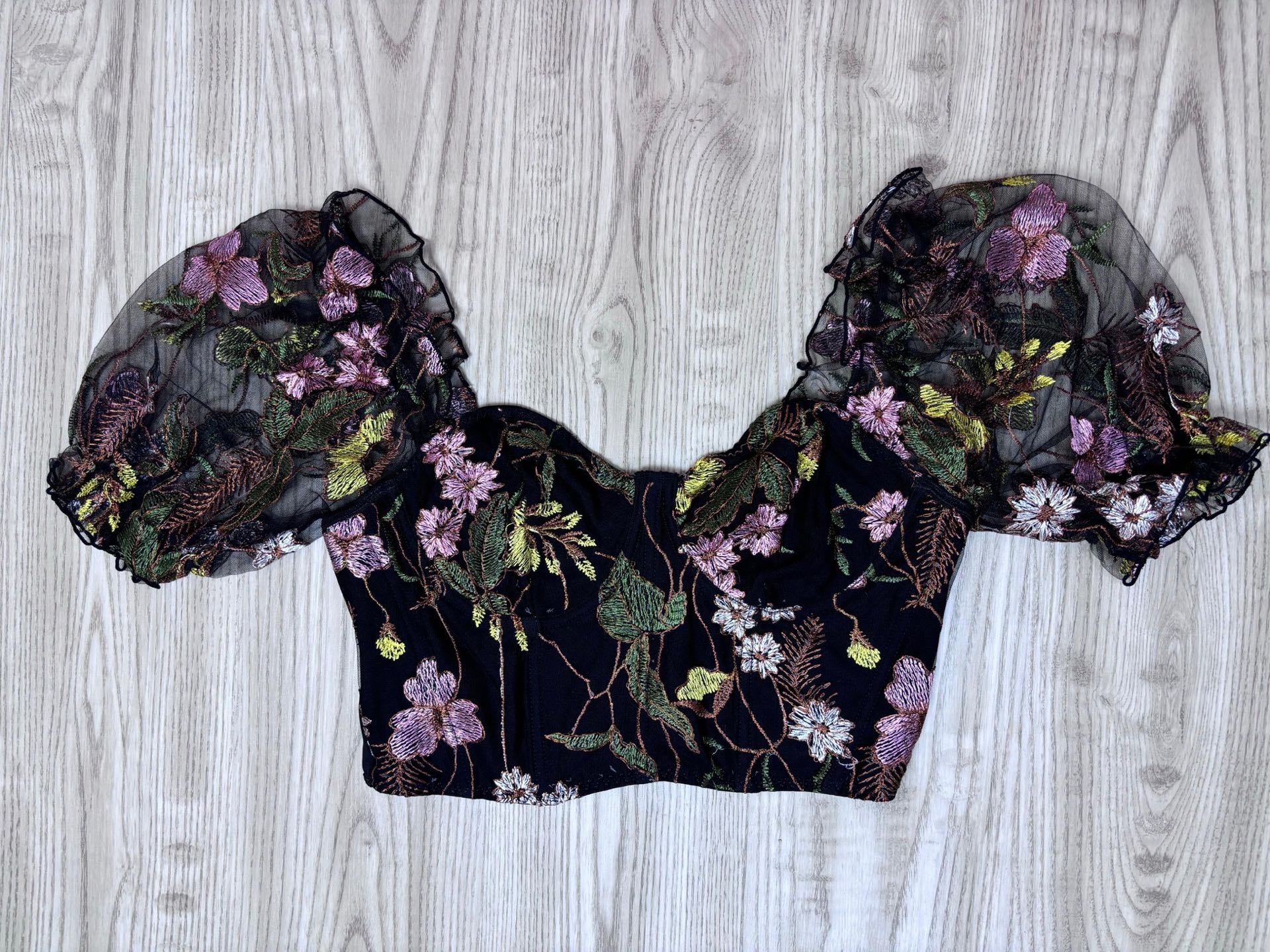 Cosert negro flores (Talla M)