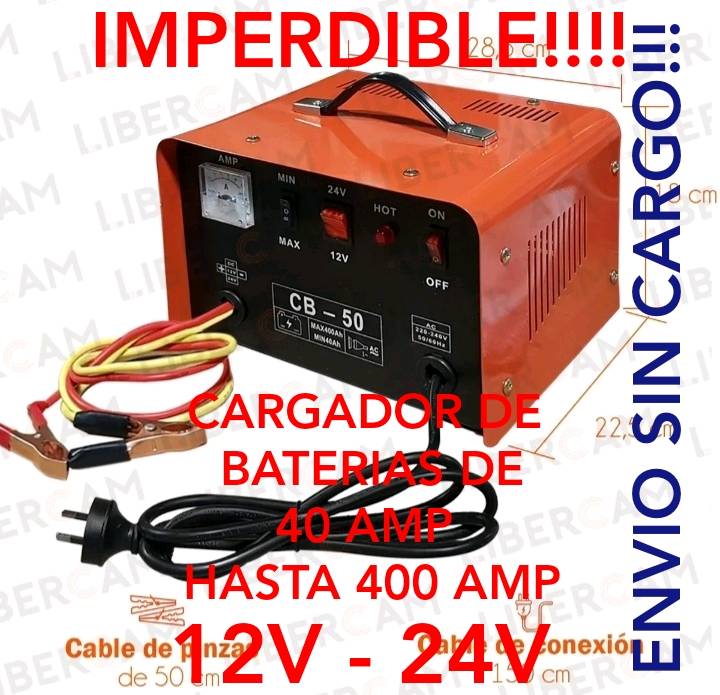 Cargador Baterías 12v Auto Carros 1202-3 - La Cobacha