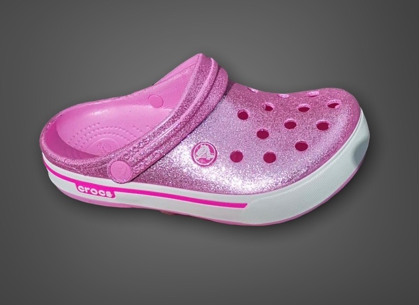 CROCS BAND ESCARCHADO FUCSIA en Bogota