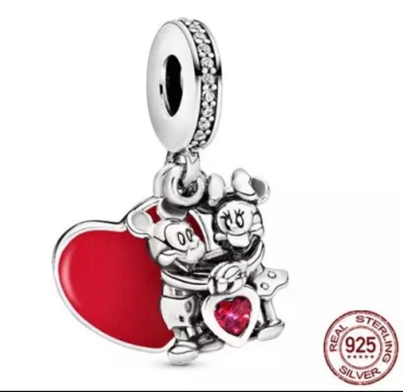 Charms Mickey minnie corazón 