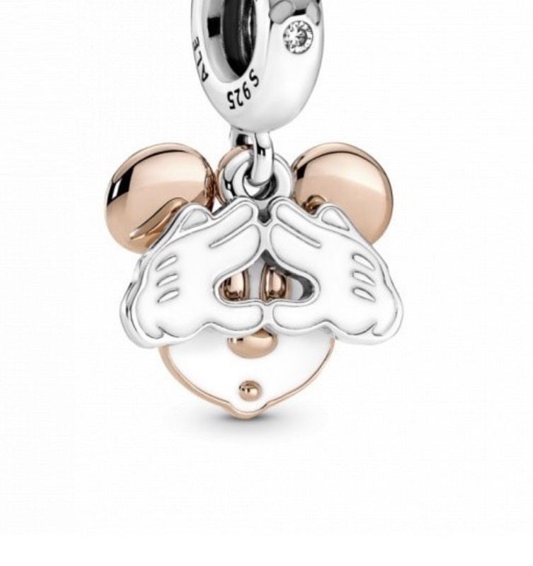 Charms cara mickey oro rosa 