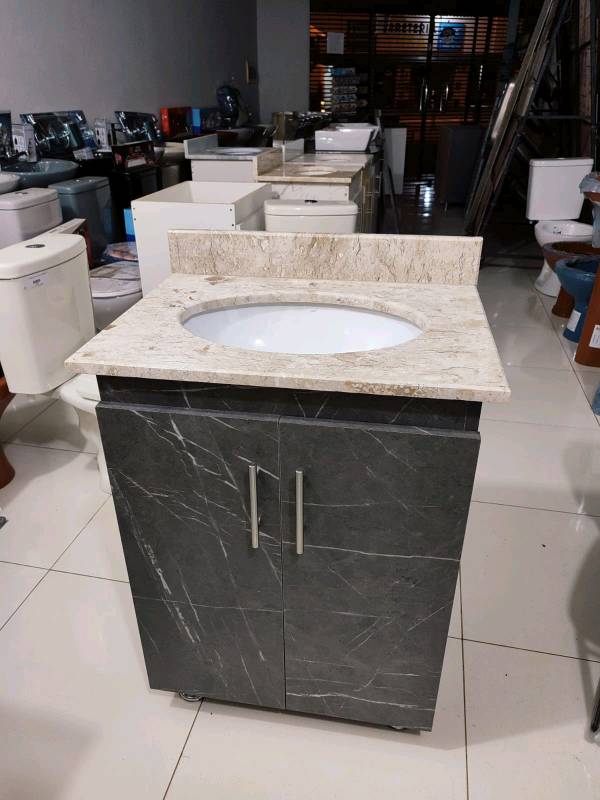 Mueble de baño con mesada de mármol 62x45 