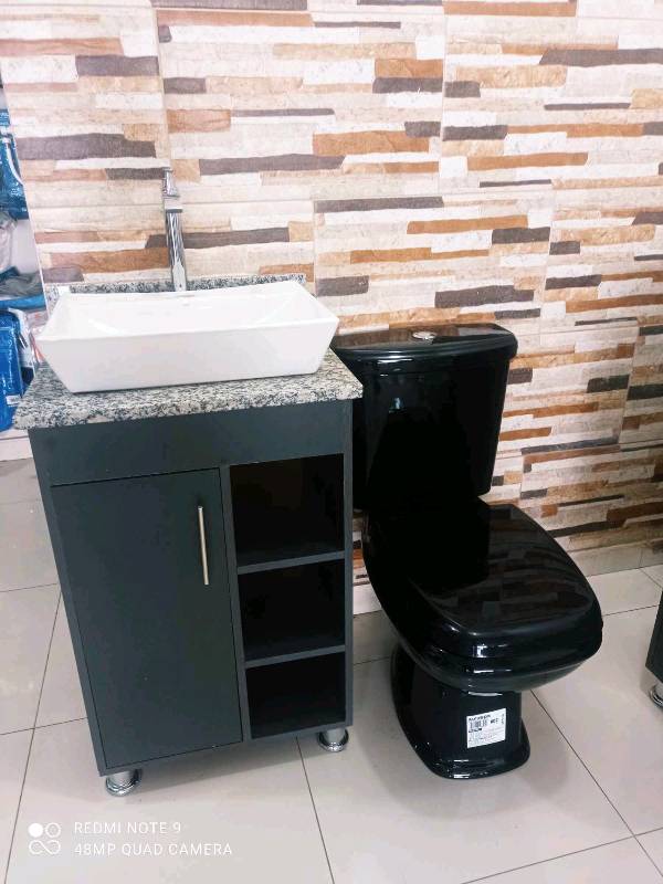 Combo muebles de baño con mesada de mármol 