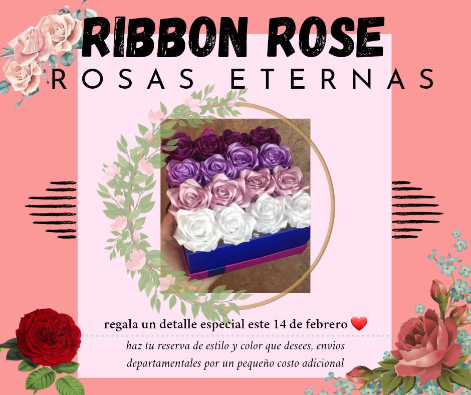 Rosas eternas Flores de liston y tela #rosaseternas #rosasdeliston #ro