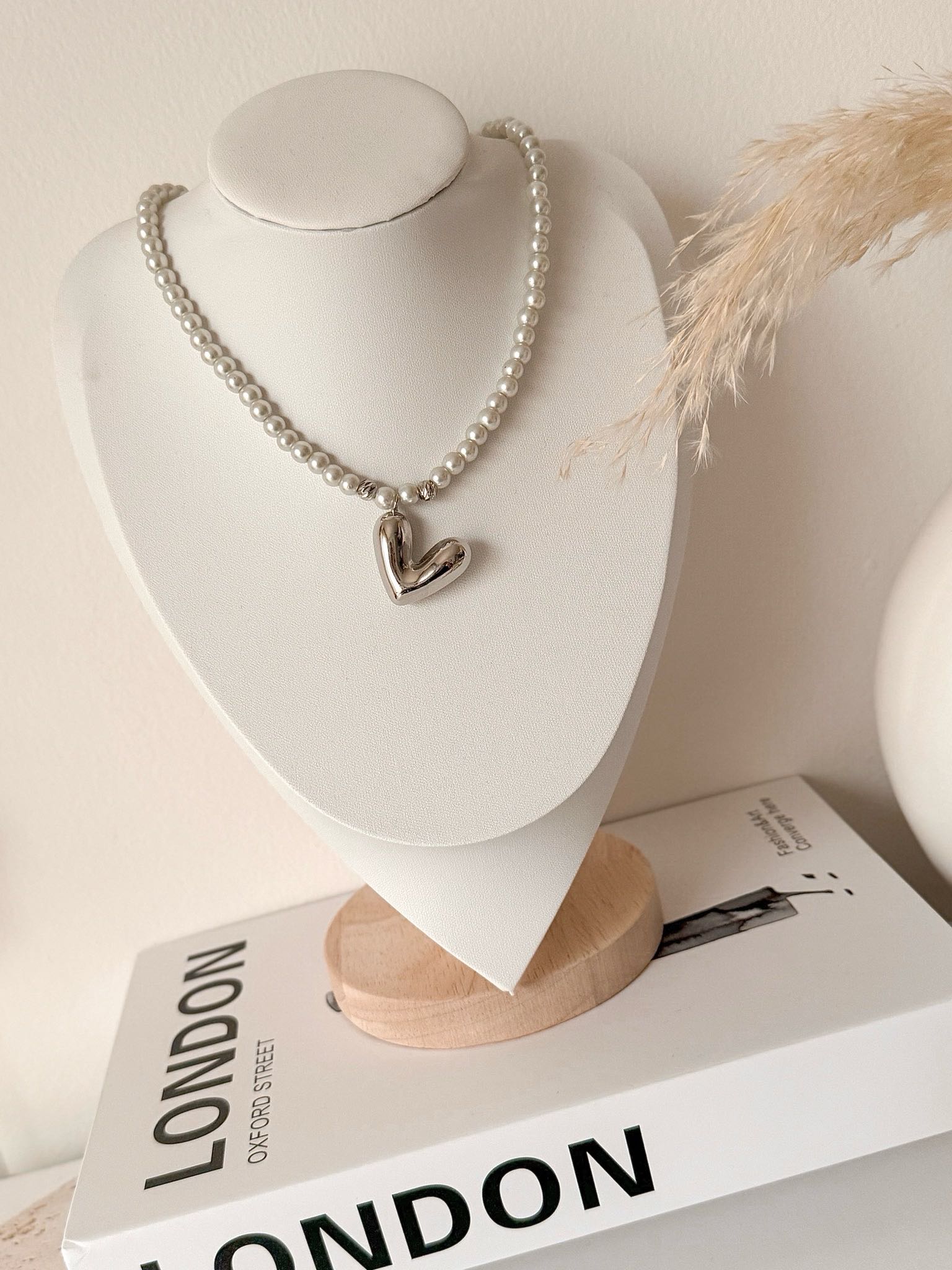 Collar Corazón Chunky silver