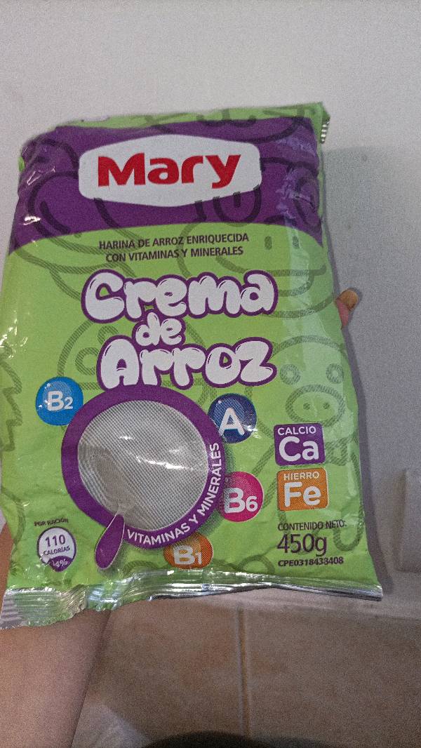 Crema De Arroz Mary 450gr