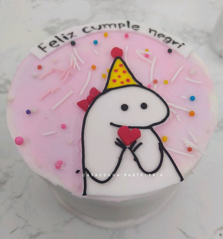 Meme Cake Flork Para celebrar un bonito aniversario, una rica mini cake  @katerine_520_2 Contactanos al 04247705113📲📲 #memeflorkcake…